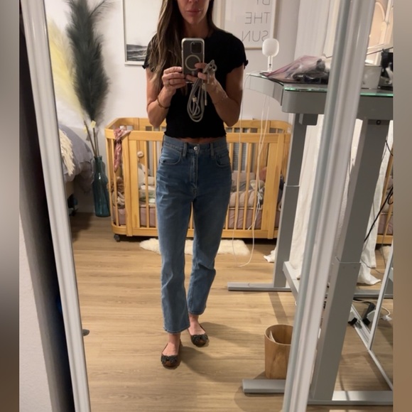 Tory Burch Brown Suede Crystal Embellished Bow Eddie Ballet Flat - Picture 6 of 10